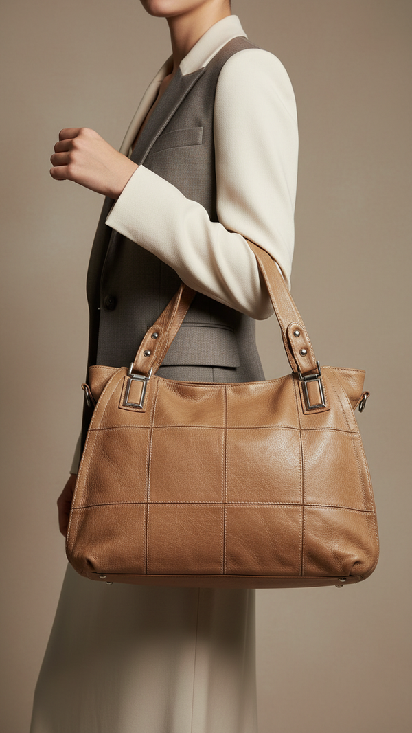 Beige Formal Shoulder Bag P36348