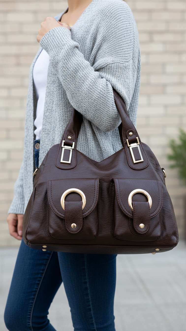Brown Formal Shoulder Bag P36353