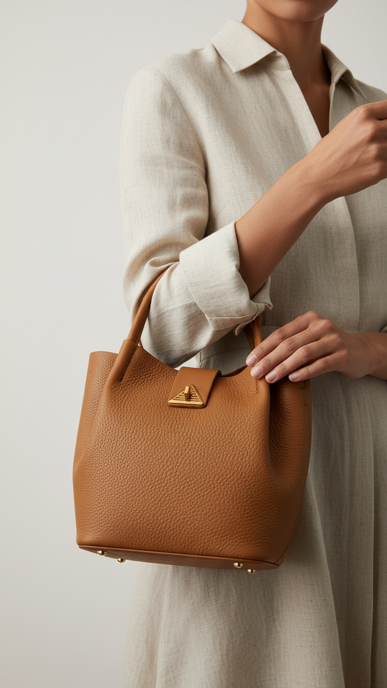 Khaki Formal Hand Bag P36355