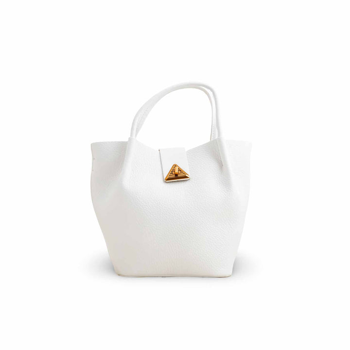 White Formal Hand Bag P36355