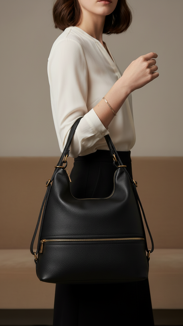 Black Formal Shoulder Bag For Women P36356