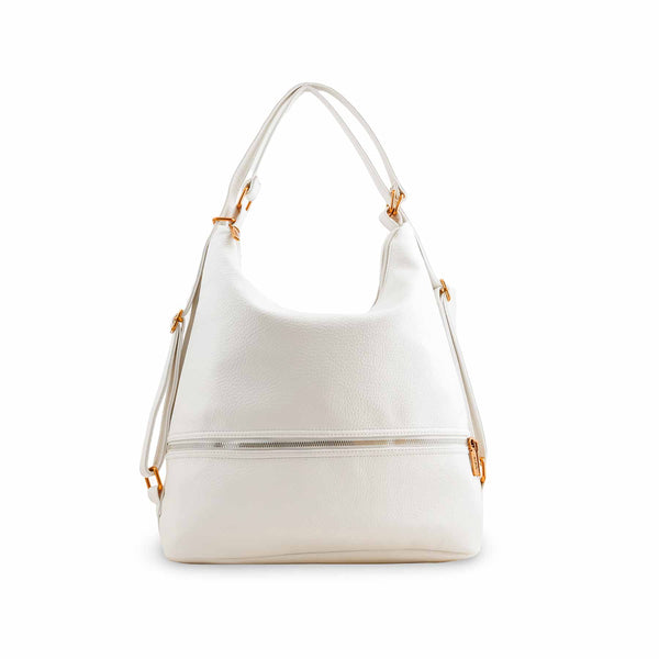 White Formal Shoulder Bag For Women P36356
