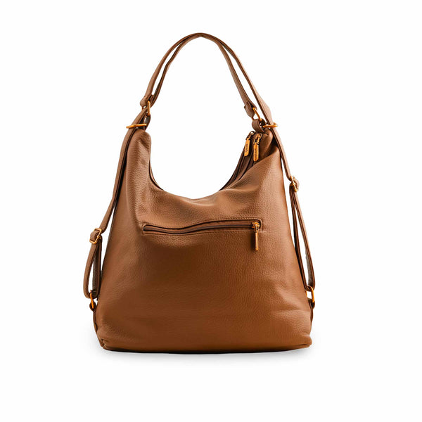 Khaki Formal Shoulder Bag For Women P36356