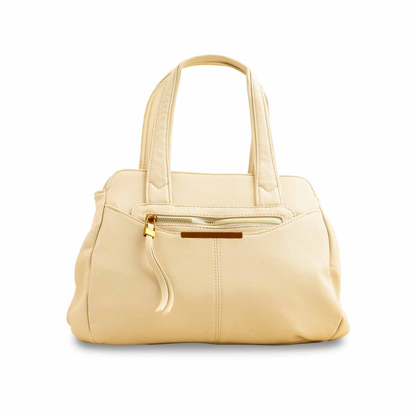 Beige Formal Shoulder Bag For Women P36357