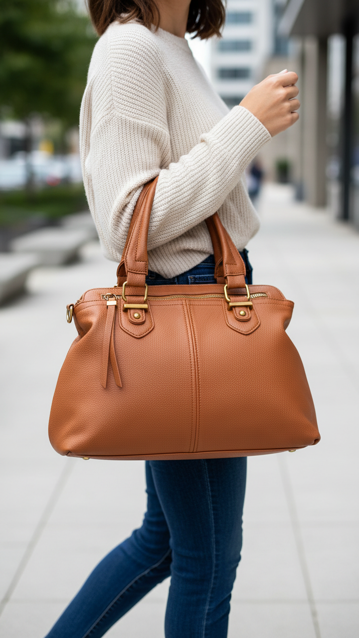 Brown Formal Shoulder Bags P36358