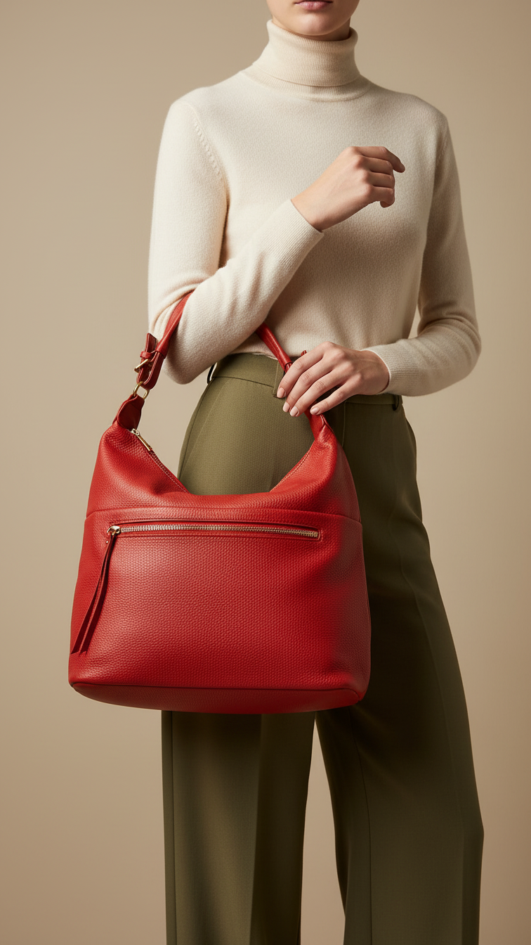 Red Women Formal Shoulder Bag P36359