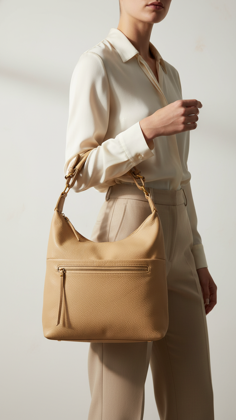 Khaki Women Formal Shoulder Bag P36359