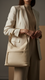 Beige Women Formal Shoulder Bag P36359
