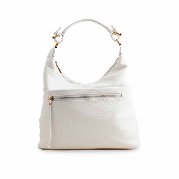 White Women Formal Shoulder Bag P36359