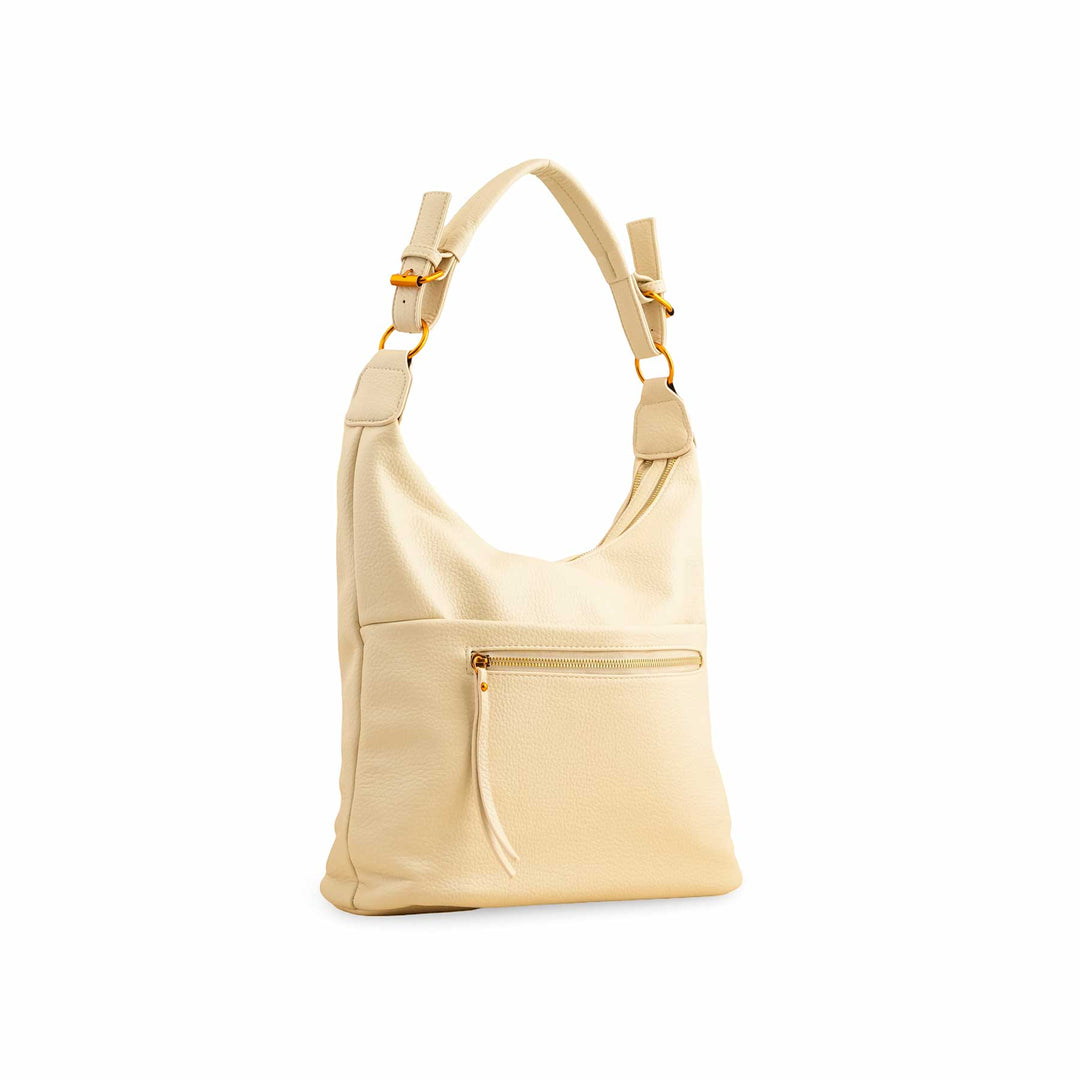 Beige Women Formal Shoulder Bag P36359