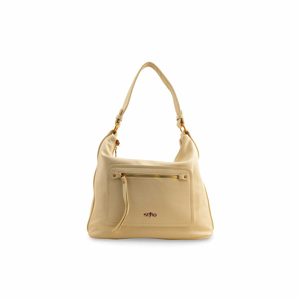 Beige Women Formal Shoulder Bag P36361
