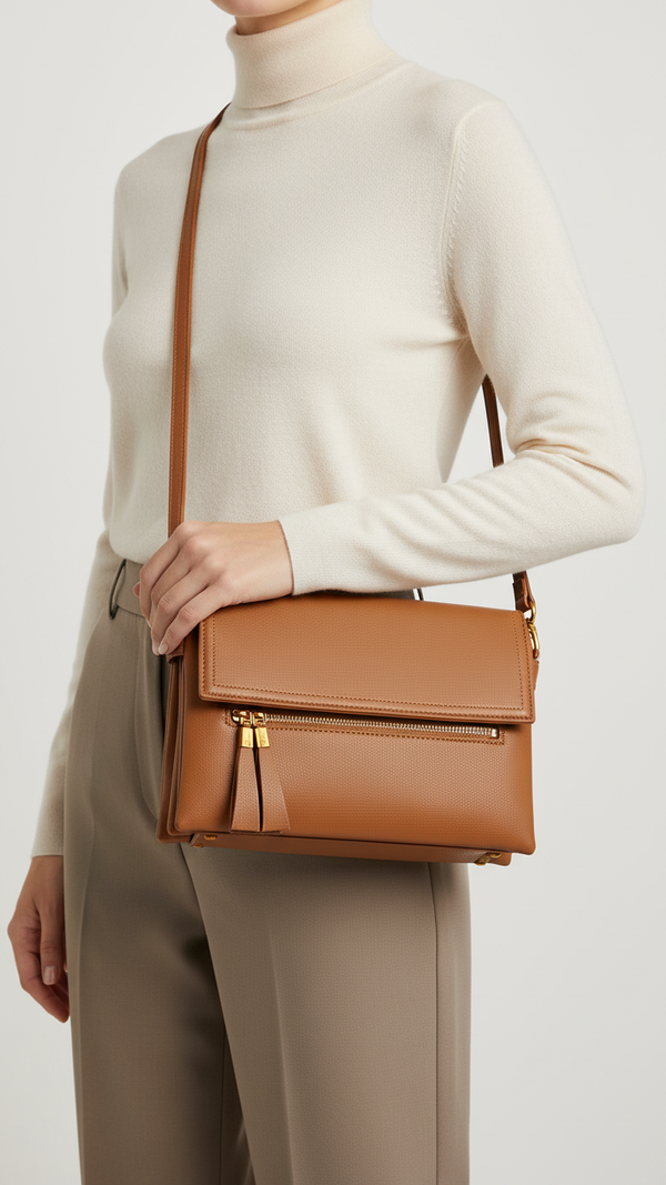 Brown Women Formal Shoulder Bag P36362