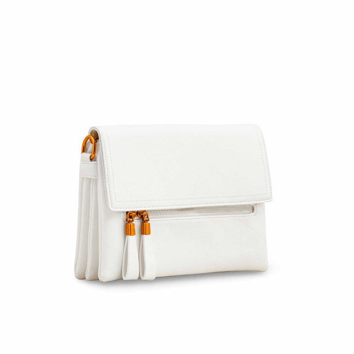 White Women Formal Shoulder Bag P36362