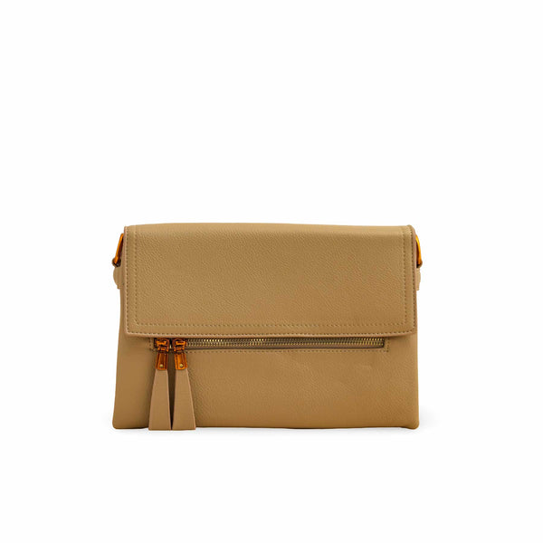 Khaki Women Formal Shoulder Bag P36362