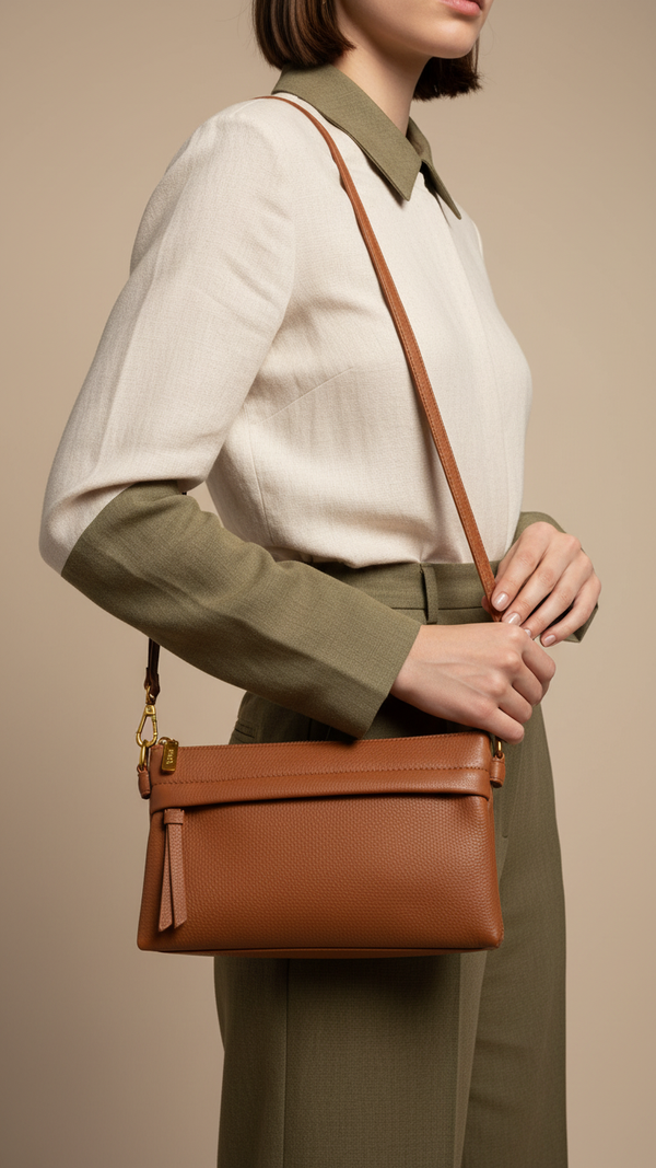 Brown Women Formal Shoulder Bag P36363