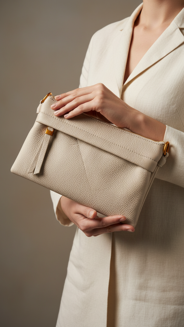 Grey Women Formal Shoulder Bag P36363