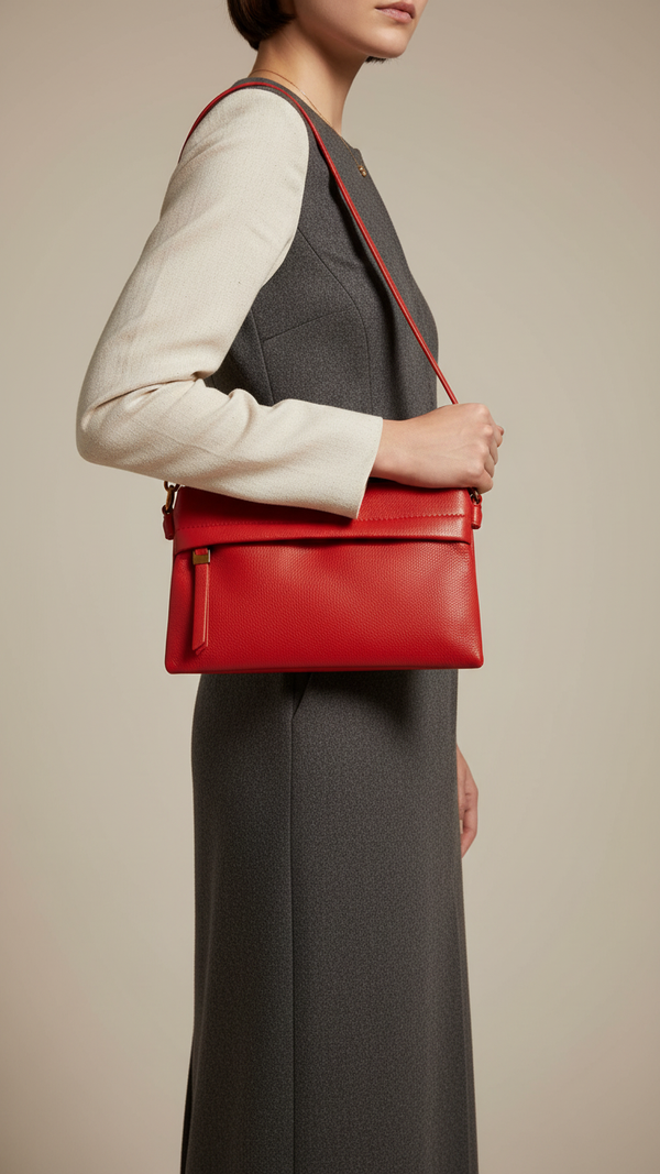Red Women Formal Shoulder Bag P36363