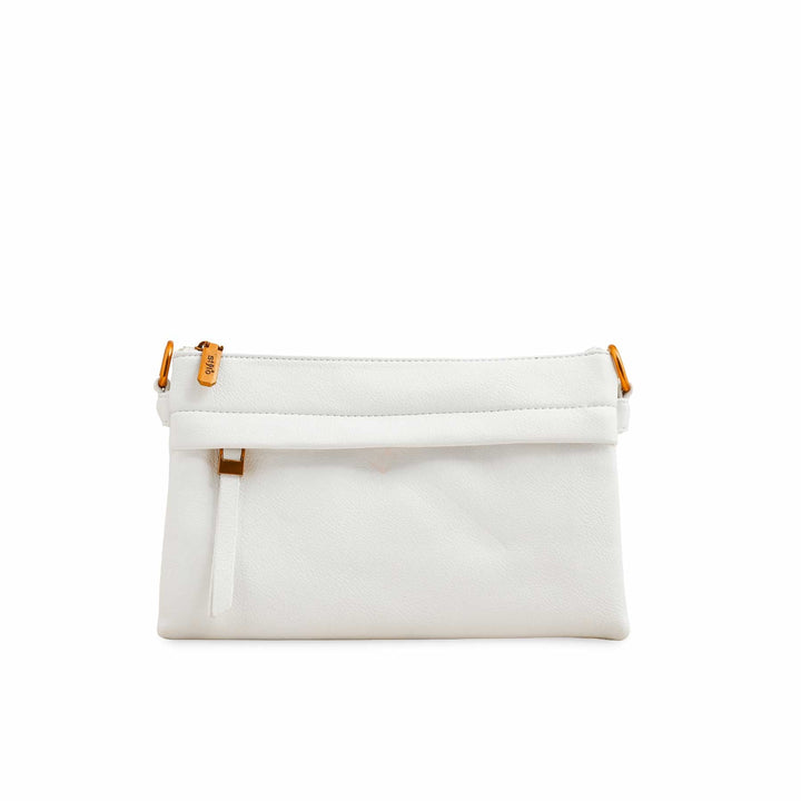 White Women Formal Shoulder Bag P36363