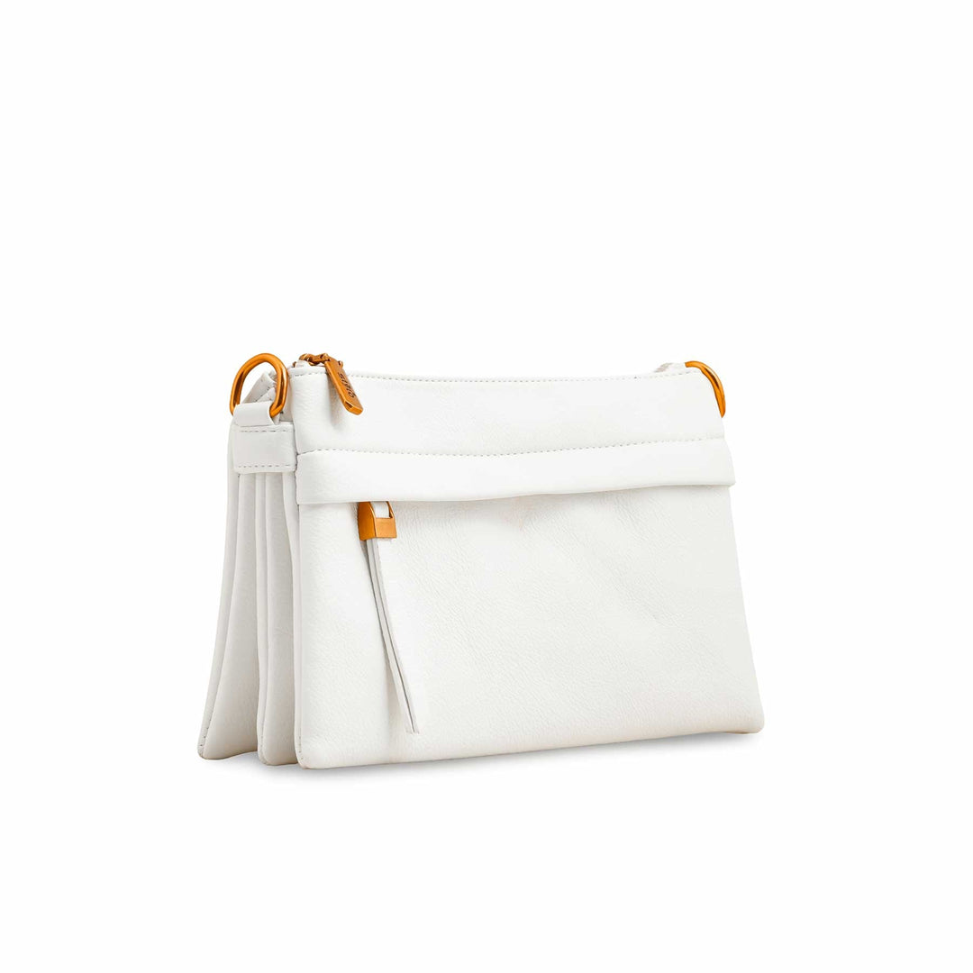 White Women Formal Shoulder Bag P36363