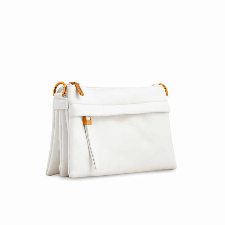 White Women Formal Shoulder Bag P36363