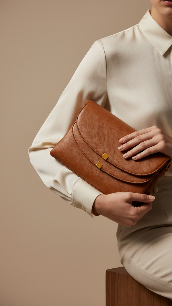 Brown Women Formal Shoulder Bag P36364