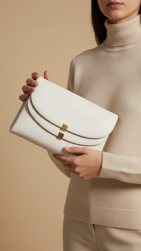 White Women Formal Shoulder Bag P36364