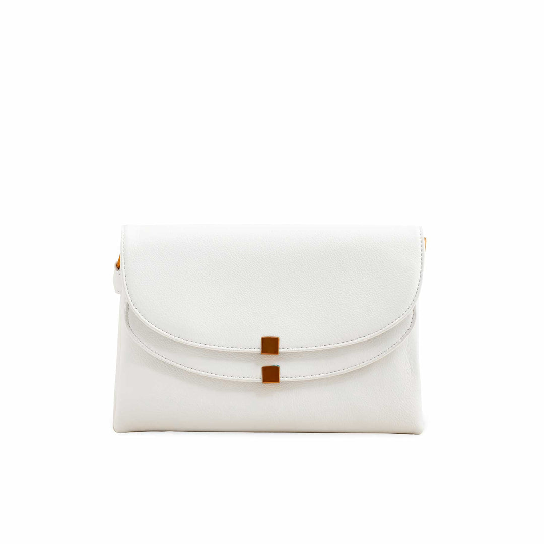 White Women Formal Shoulder Bag P36364