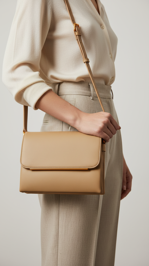 Khaki Women Formal Shoulder Bag P36366