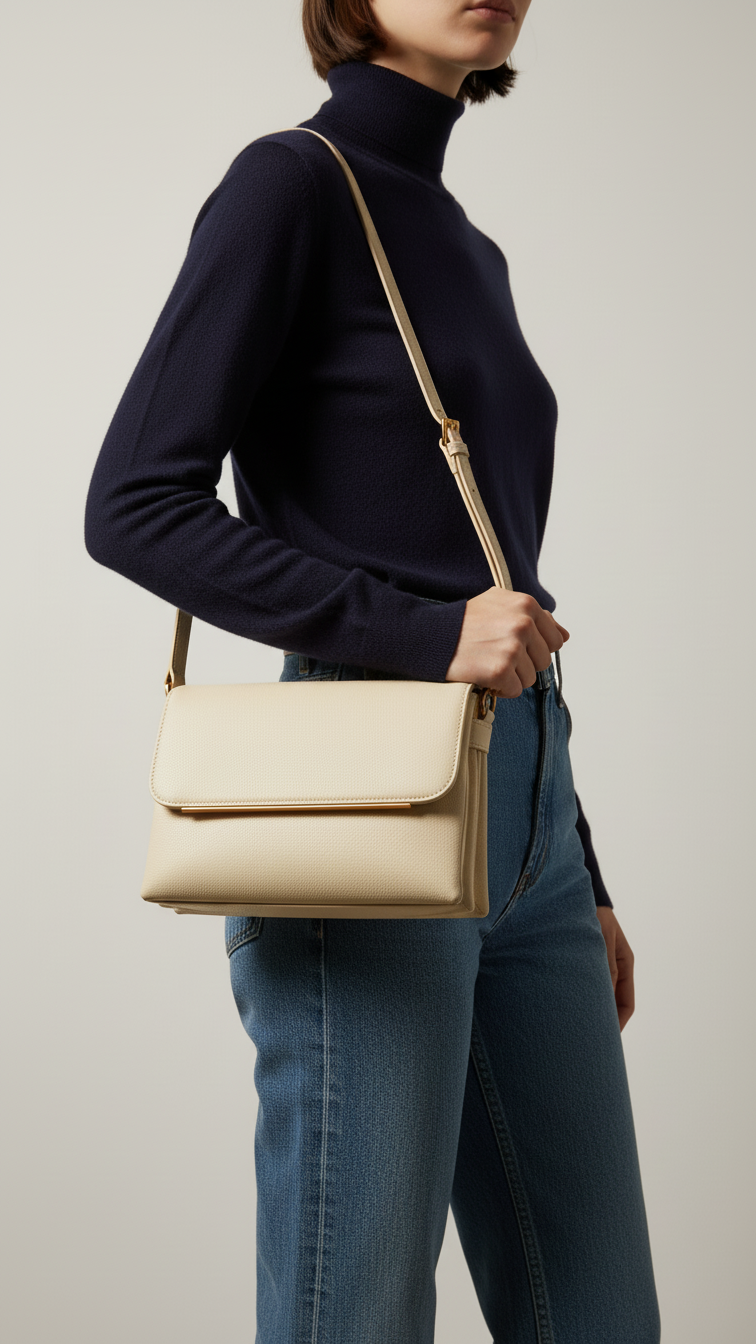 Beige Women Formal Shoulder Bag P36366