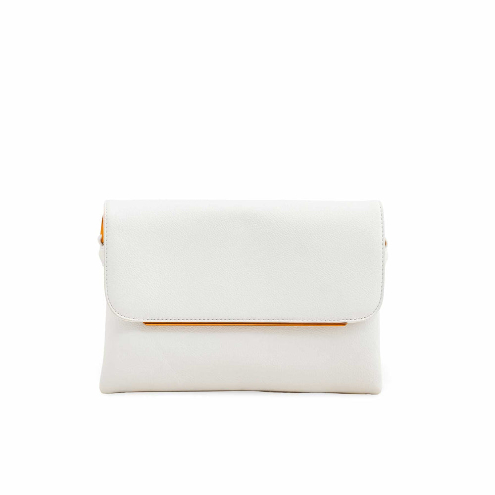 White Women Formal Shoulder Bag P36366