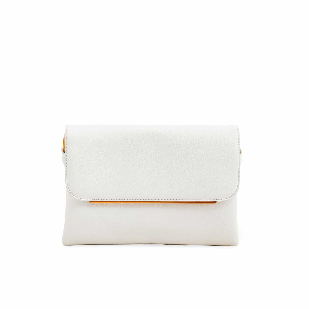 White Women Formal Shoulder Bag P36366