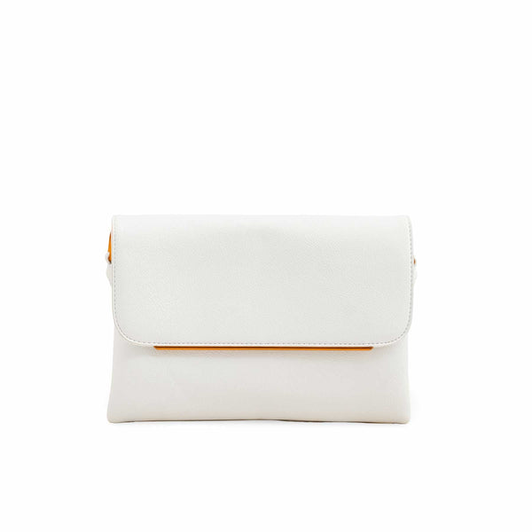 White Women Formal Shoulder Bag P36366
