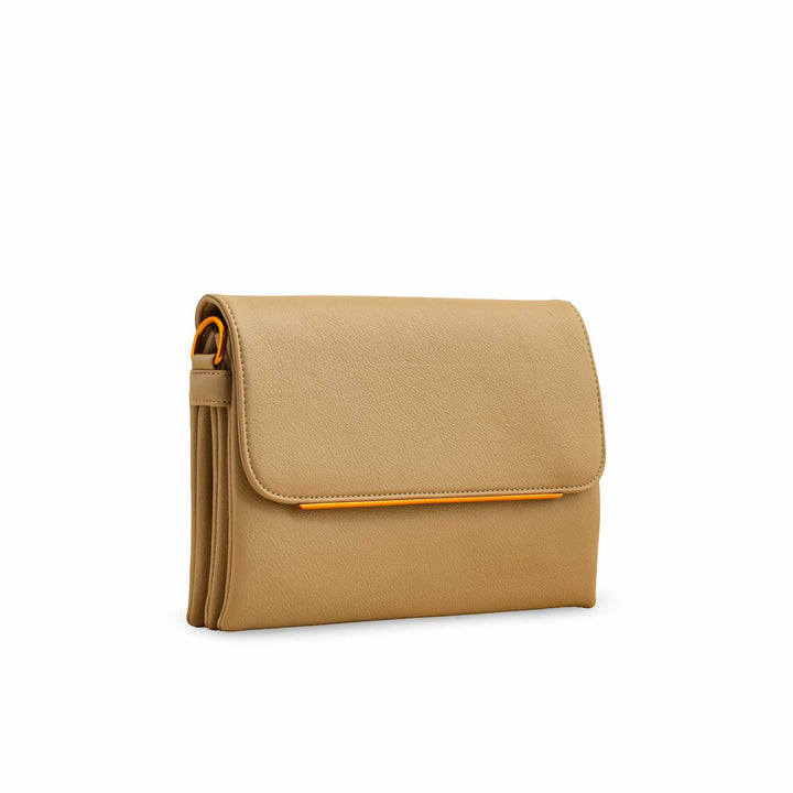 Khaki Women Formal Shoulder Bag P36366