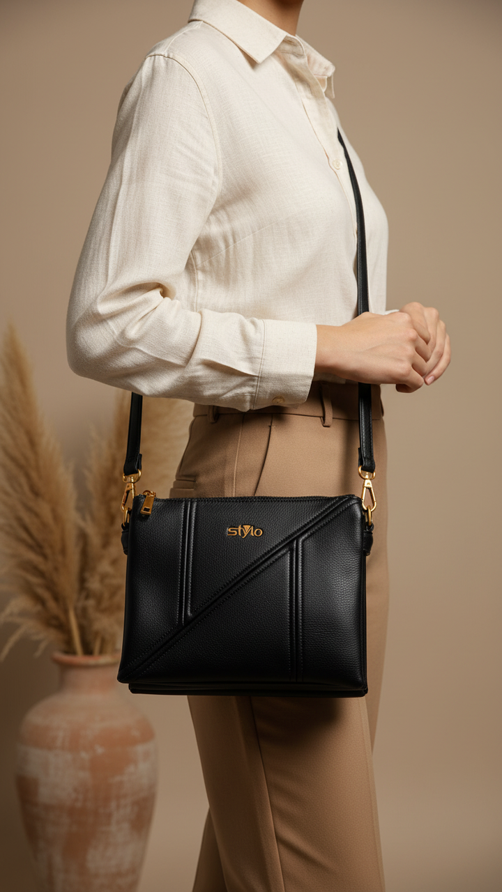 Black Women Formal Shoulder Bag P36367