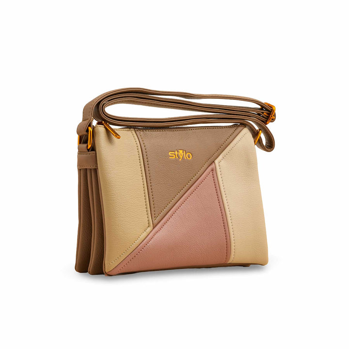 Cream Women Formal Shoulder Bag P36367