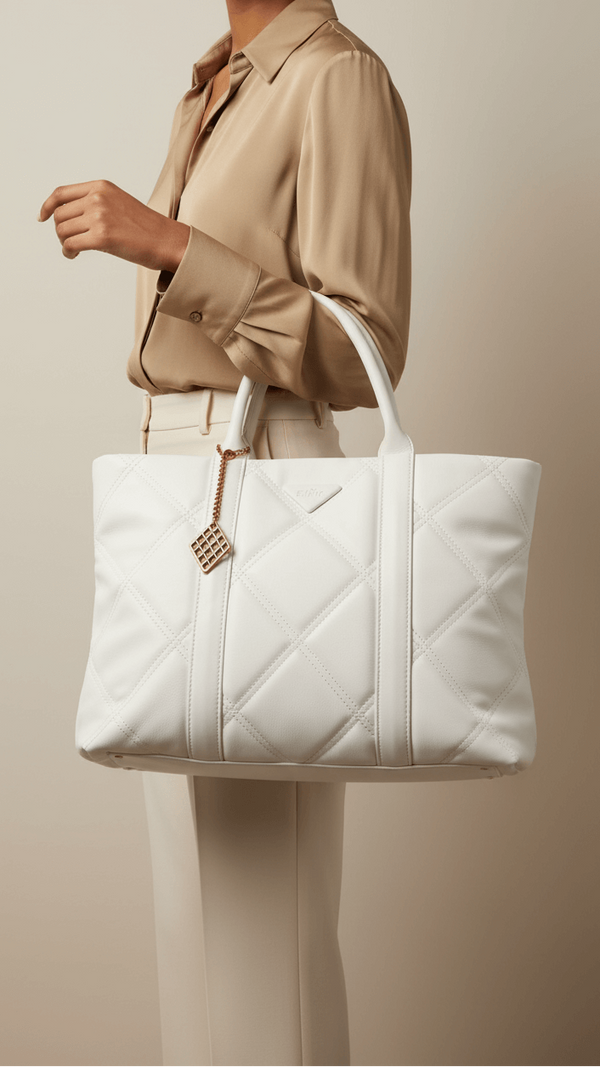 White Formal Hand Bag P36368