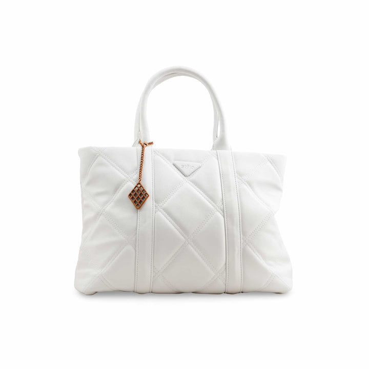 White Formal Hand Bag P36368