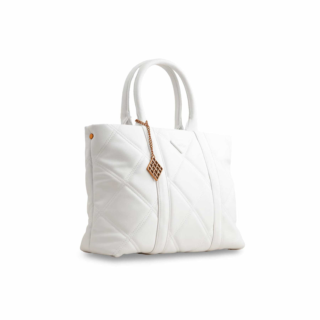 White Formal Hand Bag P36368