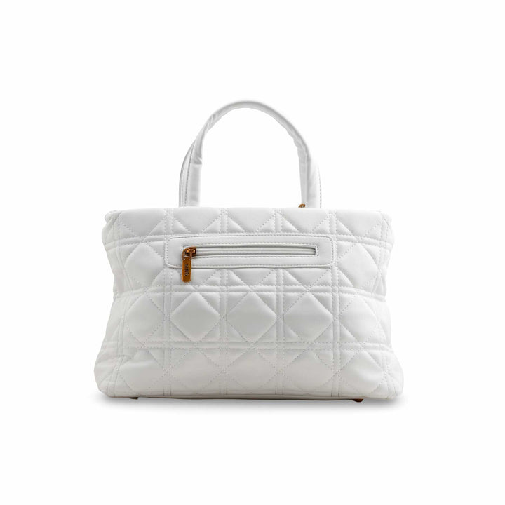 White Formal Hand Bag P36369
