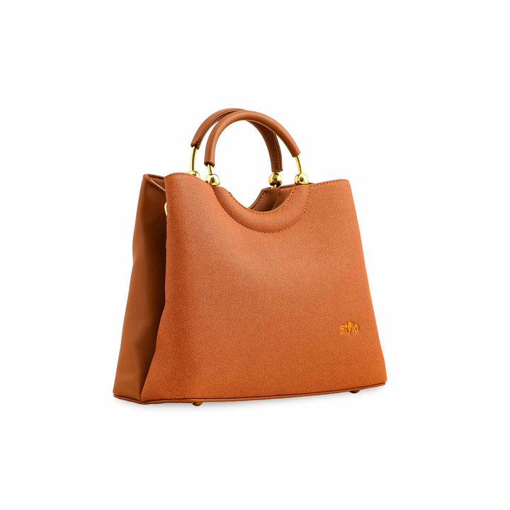 Orange Formal Hand Bag For Ladies P36370