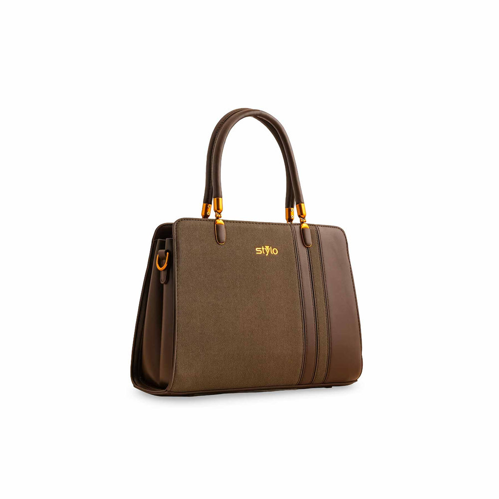 Brown Formal Hand Bag For Ladies P36371