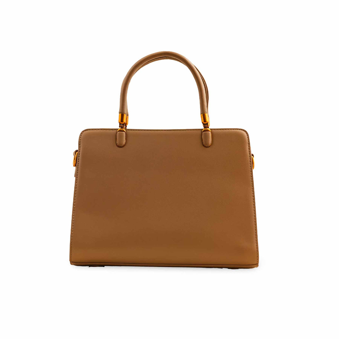 Khaki Formal Hand Bag For Ladies P36371