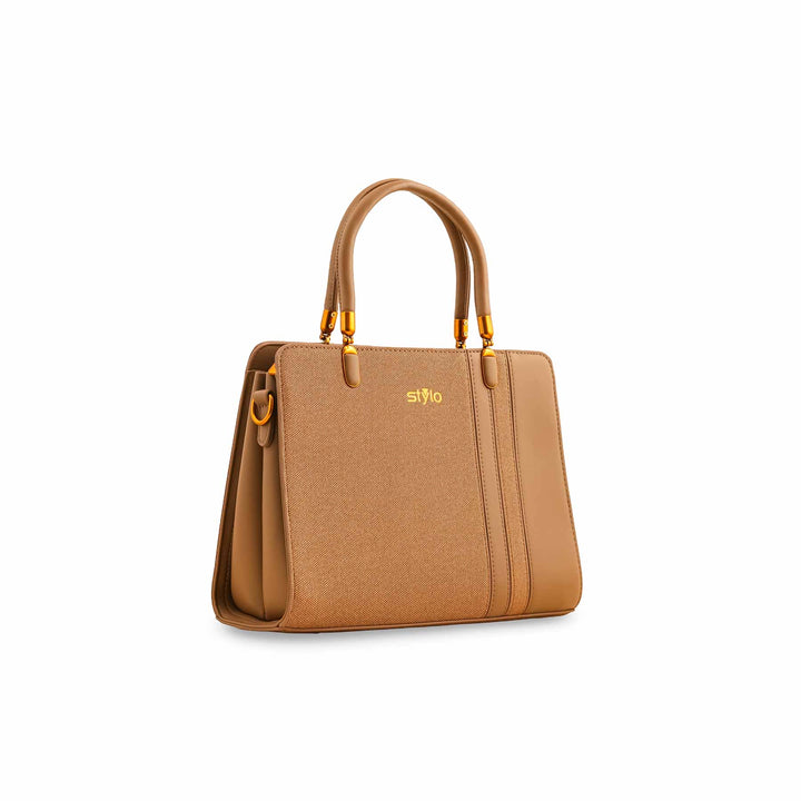 Khaki Formal Hand Bag For Ladies P36371