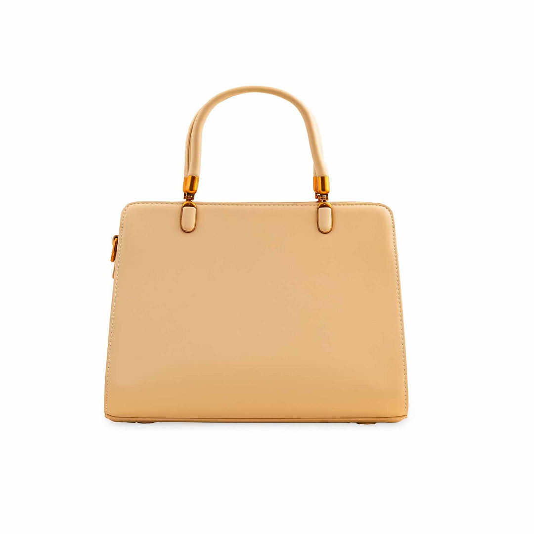 Beige Formal Hand Bag For Ladies P36371