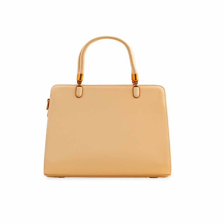 Beige Formal Hand Bag For Ladies P36371