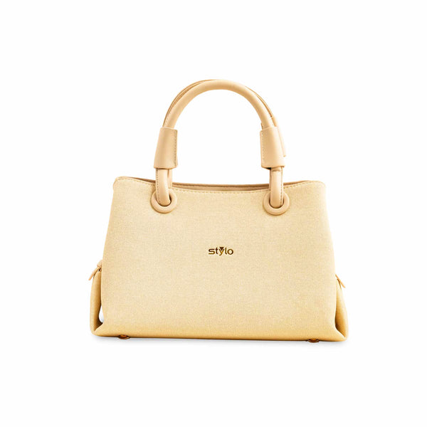 Beige Formal Hand Bag For Ladies P36372
