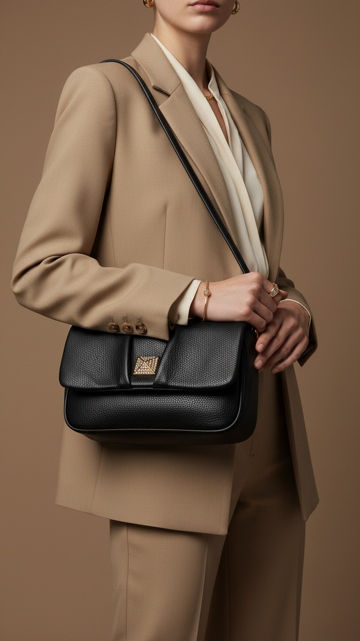 Black Women Formal Shoulder Bag P36375