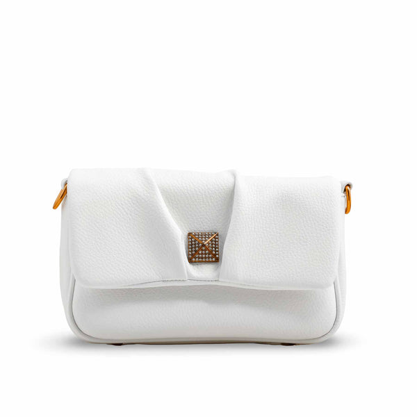 White Women Formal Shoulder Bag P36375