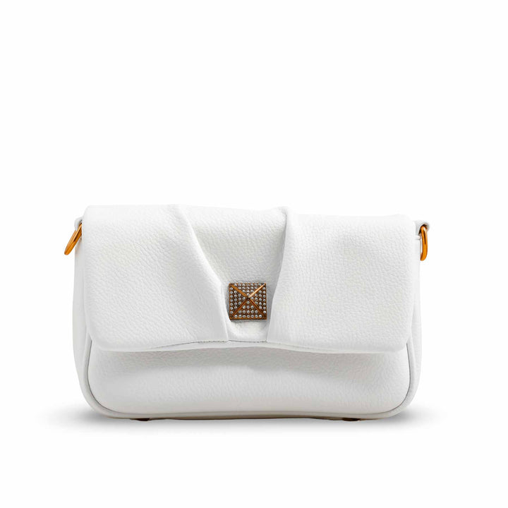 White Women Formal Shoulder Bag P36375