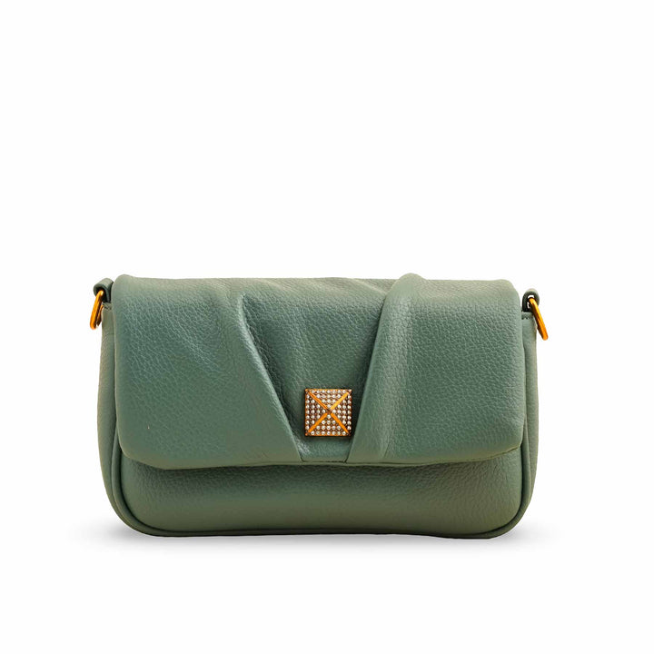 Green Women Formal Shoulder Bag P36375